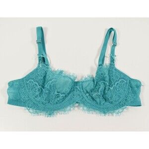 Victoria Secret Teal Lace Dream Angels Push Up Without Padding Bra Sz 34A